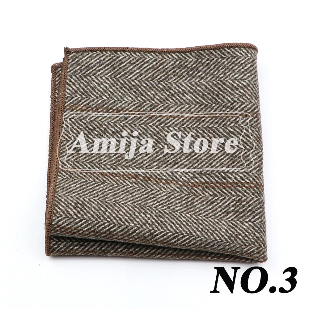 New ArrivalPocket Square Soft Fashion Handkerchief Wool Floral Striped Paisley Hanky Suit Men's Business Wedding Gift for Man
