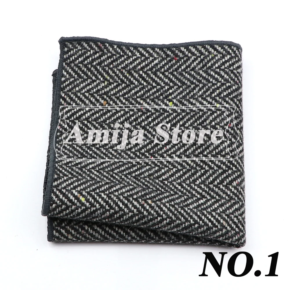 New ArrivalPocket Square Soft Fashion Handkerchief Wool Floral Striped Paisley Hanky Suit Men's Business Wedding Gift for Man