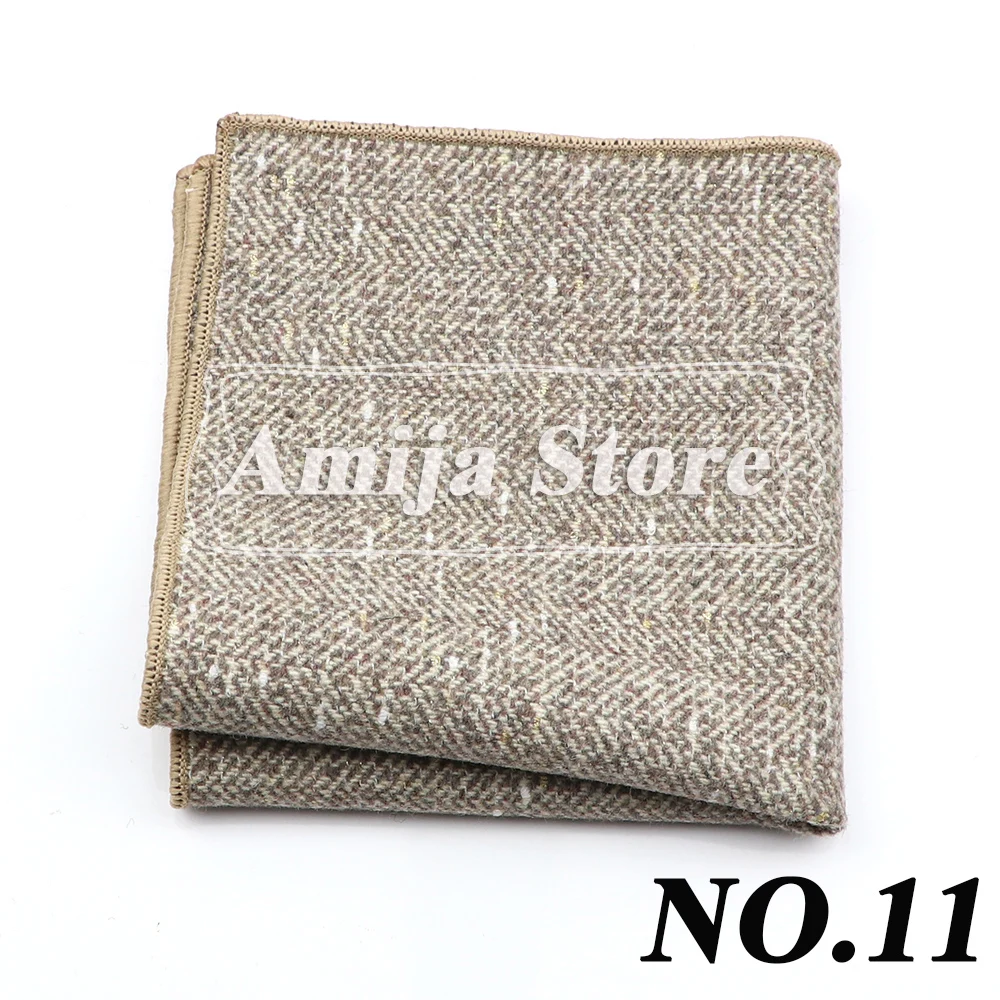 New ArrivalPocket Square Soft Fashion Handkerchief Wool Floral Striped Paisley Hanky Suit Men's Business Wedding Gift for Man