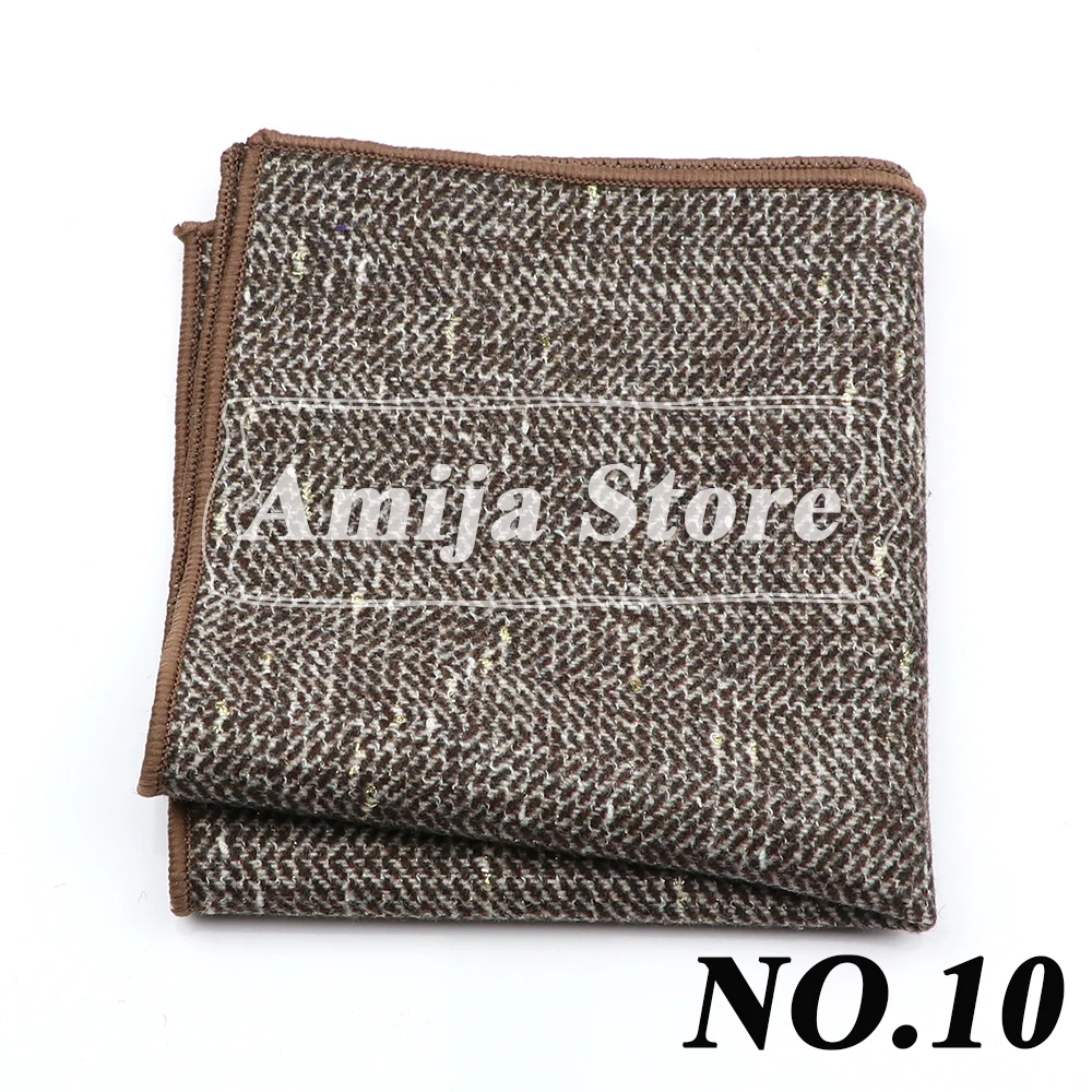 New ArrivalPocket Square Soft Fashion Handkerchief Wool Floral Striped Paisley Hanky Suit Men's Business Wedding Gift for Man
