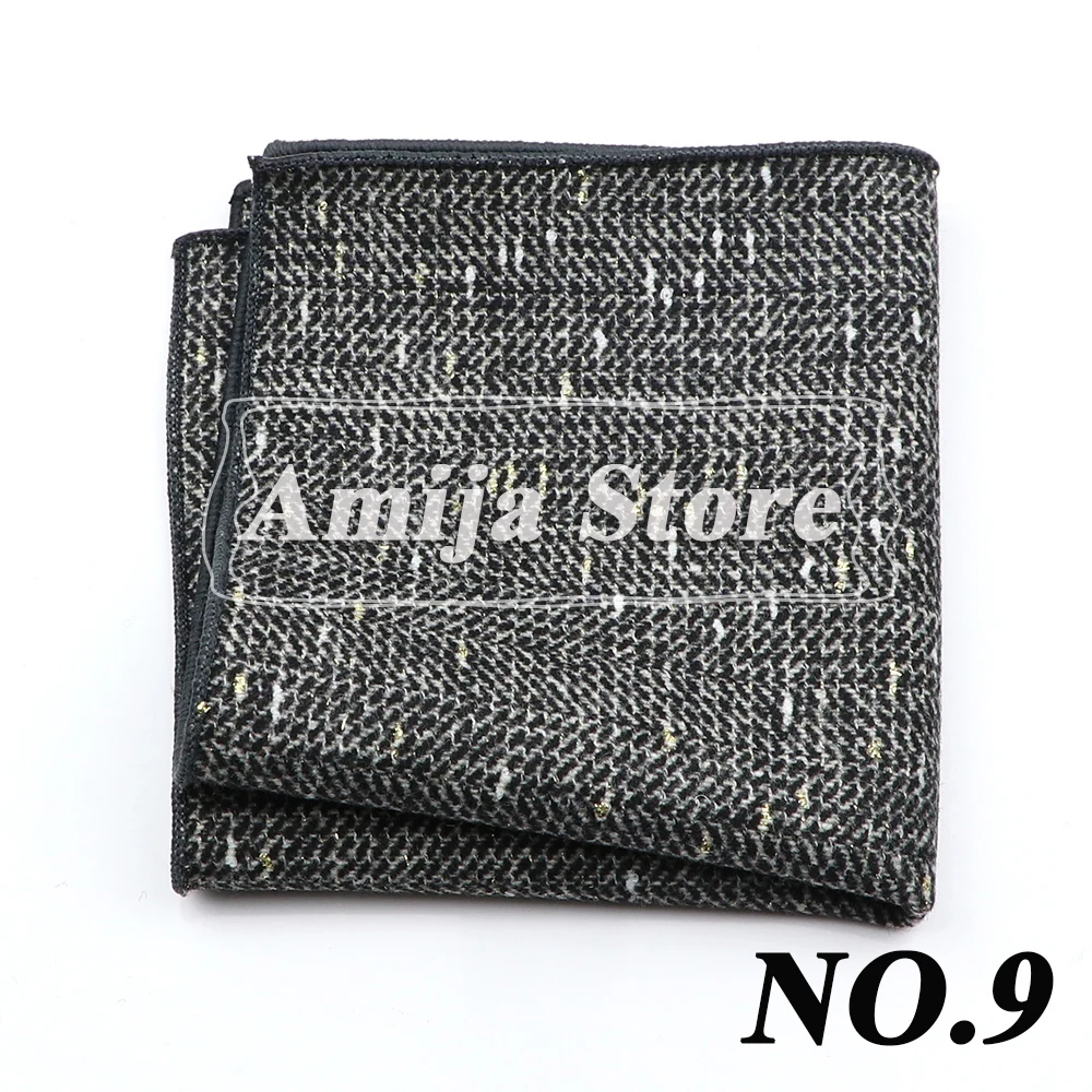 New ArrivalPocket Square Soft Fashion Handkerchief Wool Floral Striped Paisley Hanky Suit Men's Business Wedding Gift for Man