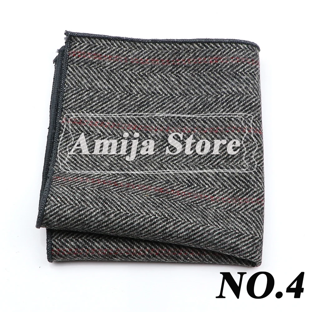 New ArrivalPocket Square Soft Fashion Handkerchief Wool Floral Striped Paisley Hanky Suit Men's Business Wedding Gift for Man