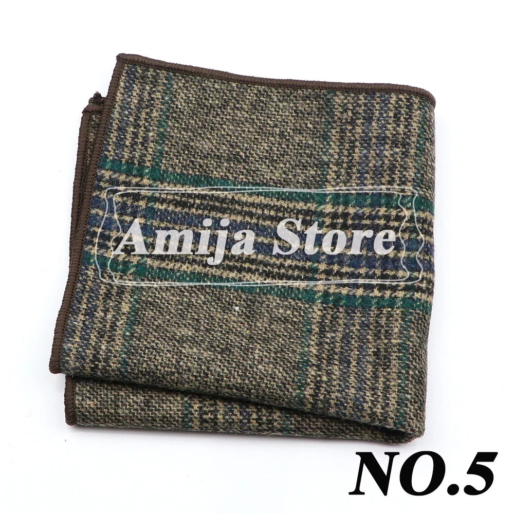 New ArrivalPocket Square Soft Fashion Handkerchief Wool Floral Striped Paisley Hanky Suit Men's Business Wedding Gift for Man
