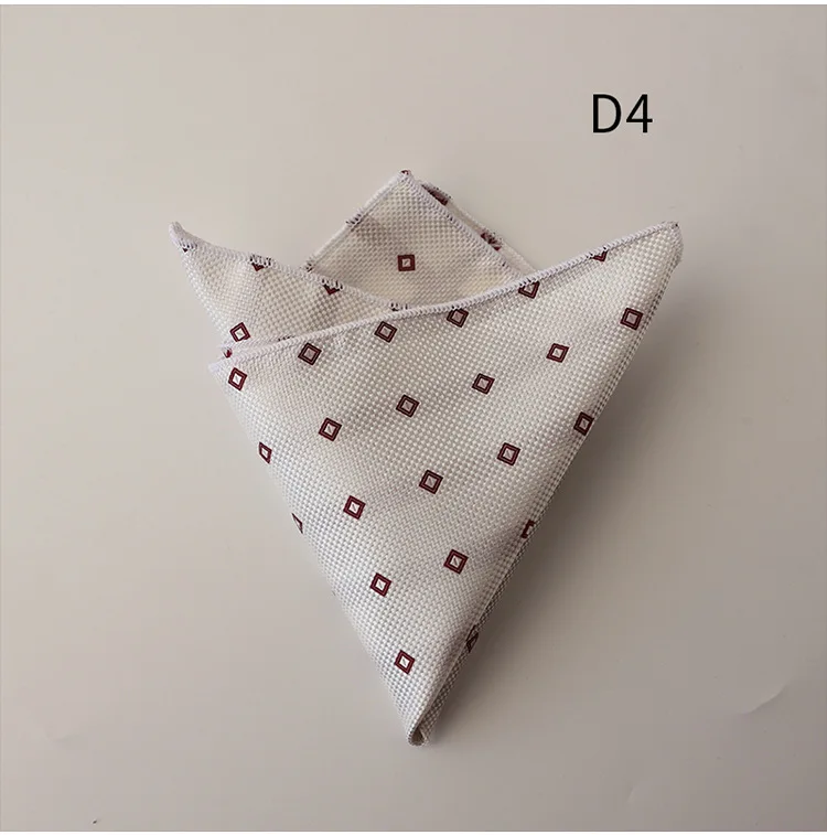 23cm New Luxury Spring Men's Pocket Square Paisley Graffiti Brown Color Handkerchief Tuxedo Suit Accessories Square Scarf Cravat