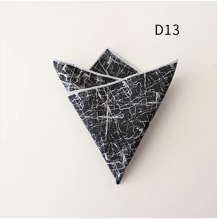23cm New Luxury Spring Men's Pocket Square Paisley Graffiti Brown Color Handkerchief Tuxedo Suit Accessories Square Scarf Cravat