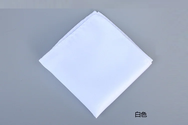 22CM Classic Men's Suit Pocket Square Colorful Solid White Handkerchief Korean Dress Chest Pocket Towel Fashion British Hanky