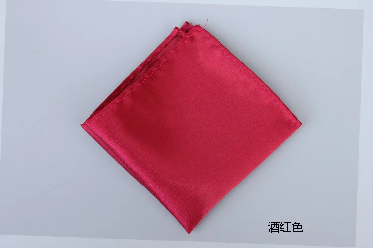 22CM Classic Men's Suit Pocket Square Colorful Solid White Handkerchief Korean Dress Chest Pocket Towel Fashion British Hanky