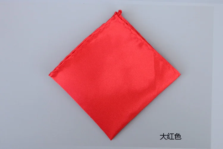 22CM Classic Men's Suit Pocket Square Colorful Solid White Handkerchief Korean Dress Chest Pocket Towel Fashion British Hanky