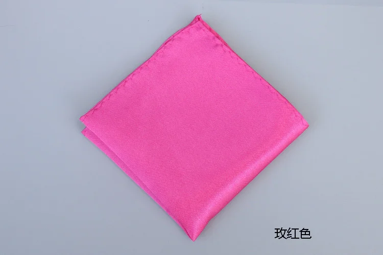 22CM Classic Men's Suit Pocket Square Colorful Solid White Handkerchief Korean Dress Chest Pocket Towel Fashion British Hanky