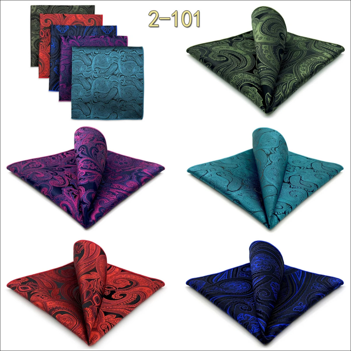 5 Pieces Mens Pocket Squares Set Party Wedding Gift Handkerchief Fashion Formal Bundle Hanky Luxury Unique