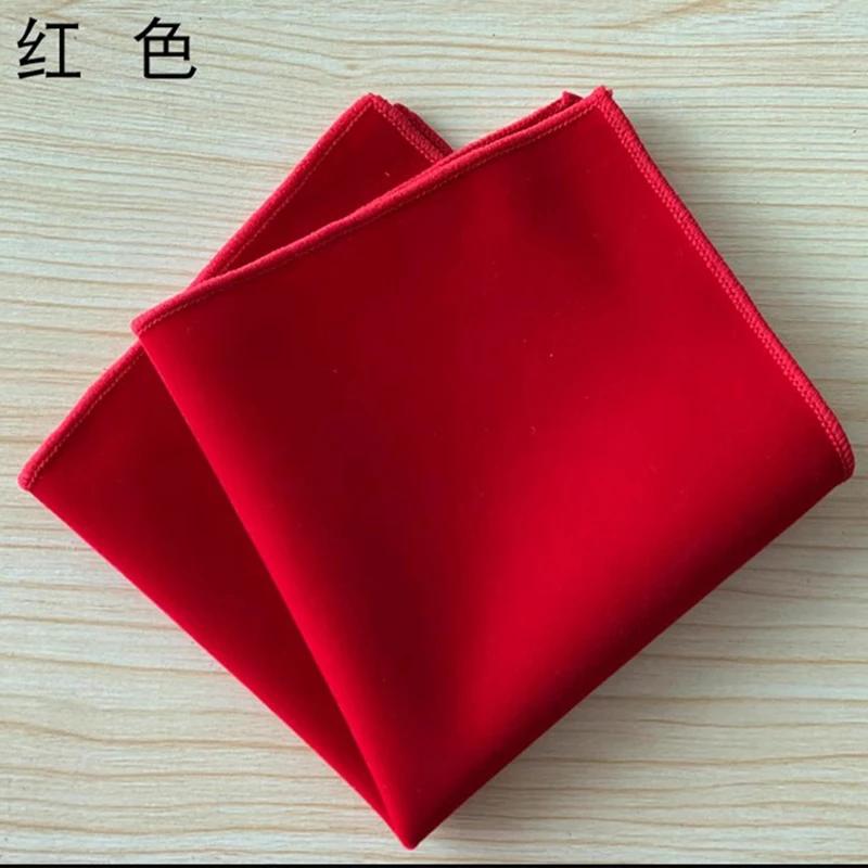 24cm New Fashion Velvet Solid Color Pocket Square For Men Elegant Black Red Brown Handkerchief Wedding Tuxedo Suit Accessories