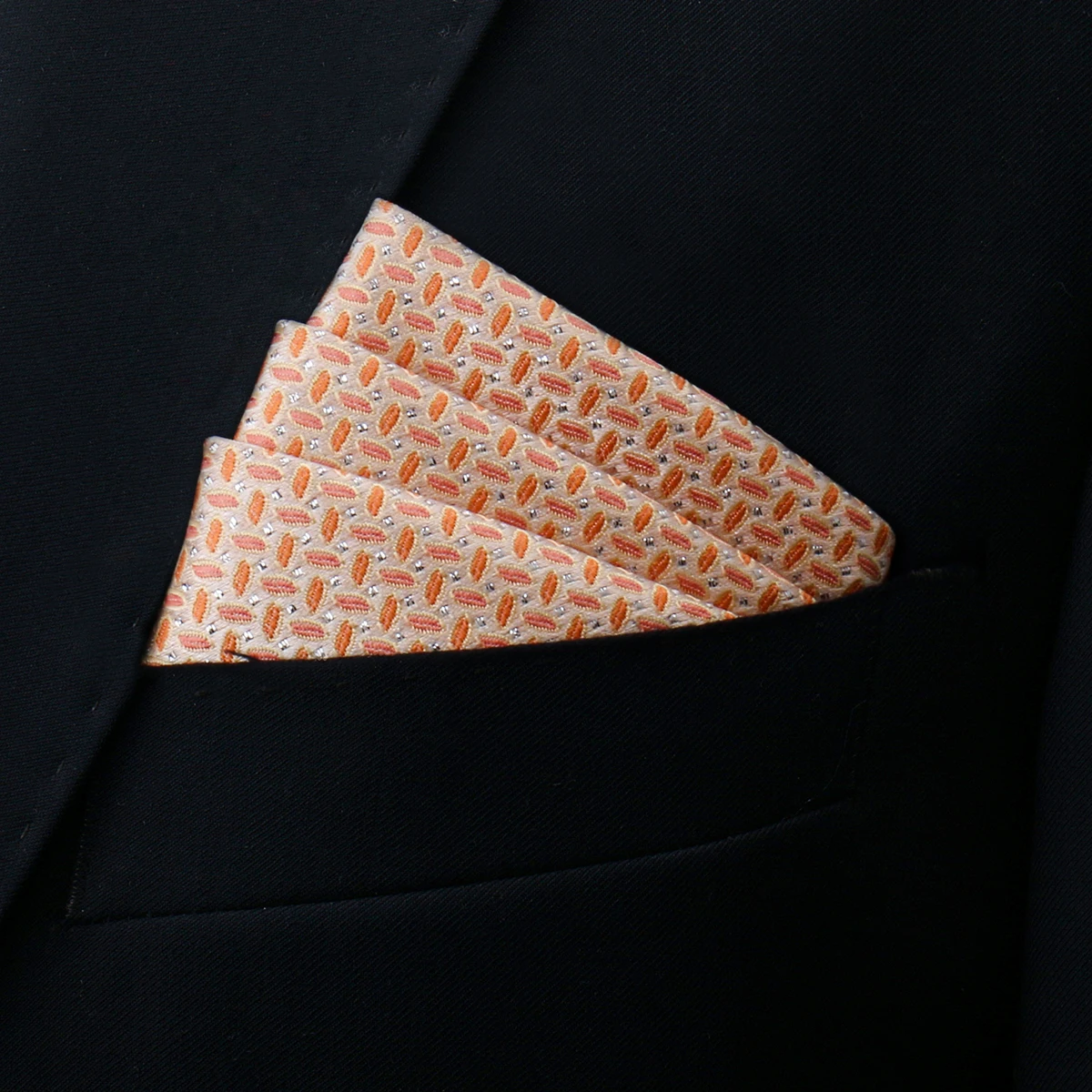Brand Kerchief Man Dark Blue Striped April Fool's Day Fit Formal Party Pocket Square Handkerchiefs Suit Accessories Men Necktie