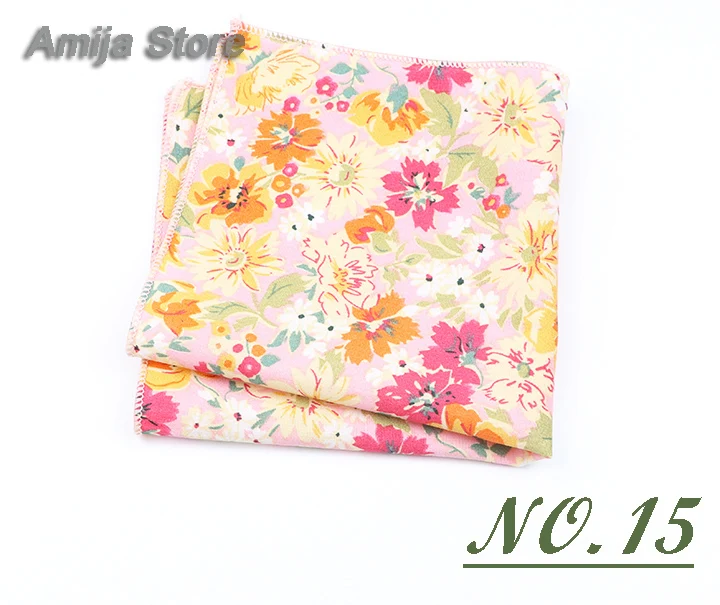 High Quality Cute Linen Cartoon Handkerchief For Men Cat Polar Bear Watermelon Wave Printed Pocket Square Funny Hanky Accessorie