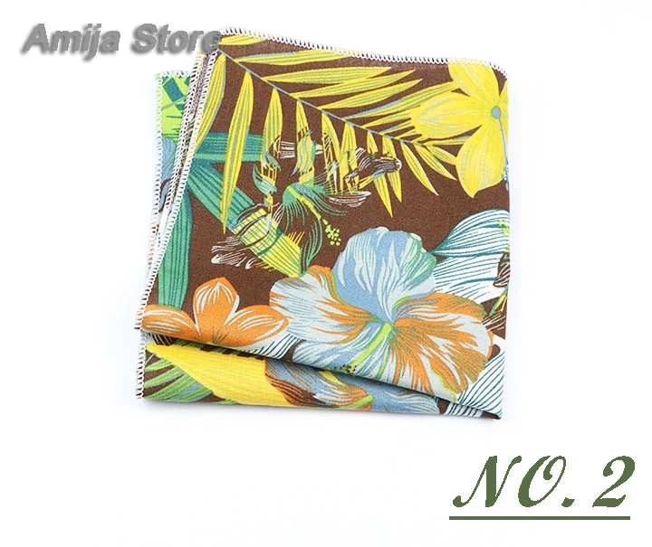 High Quality Cute Linen Cartoon Handkerchief For Men Cat Polar Bear Watermelon Wave Printed Pocket Square Funny Hanky Accessorie
