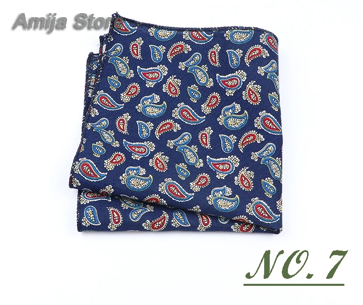 High Quality Cute Linen Cartoon Handkerchief For Men Cat Polar Bear Watermelon Wave Printed Pocket Square Funny Hanky Accessorie
