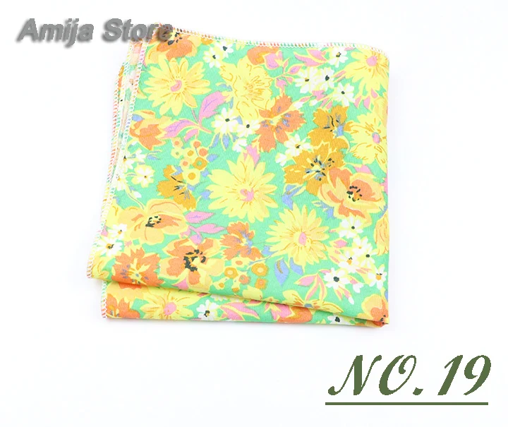 High Quality Cute Linen Cartoon Handkerchief For Men Cat Polar Bear Watermelon Wave Printed Pocket Square Funny Hanky Accessorie