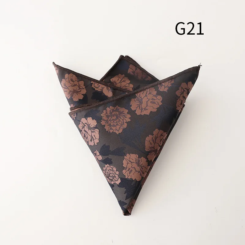 Jacquard Pocket Square For Men Women Floral Chest Towel Hanky Gentlemen Hankies Men's Suit Handkerchief Pocket Towel Gifts