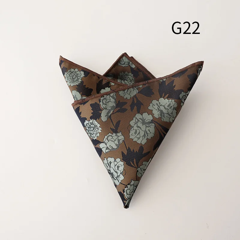 Jacquard Pocket Square For Men Women Floral Chest Towel Hanky Gentlemen Hankies Men's Suit Handkerchief Pocket Towel Gifts
