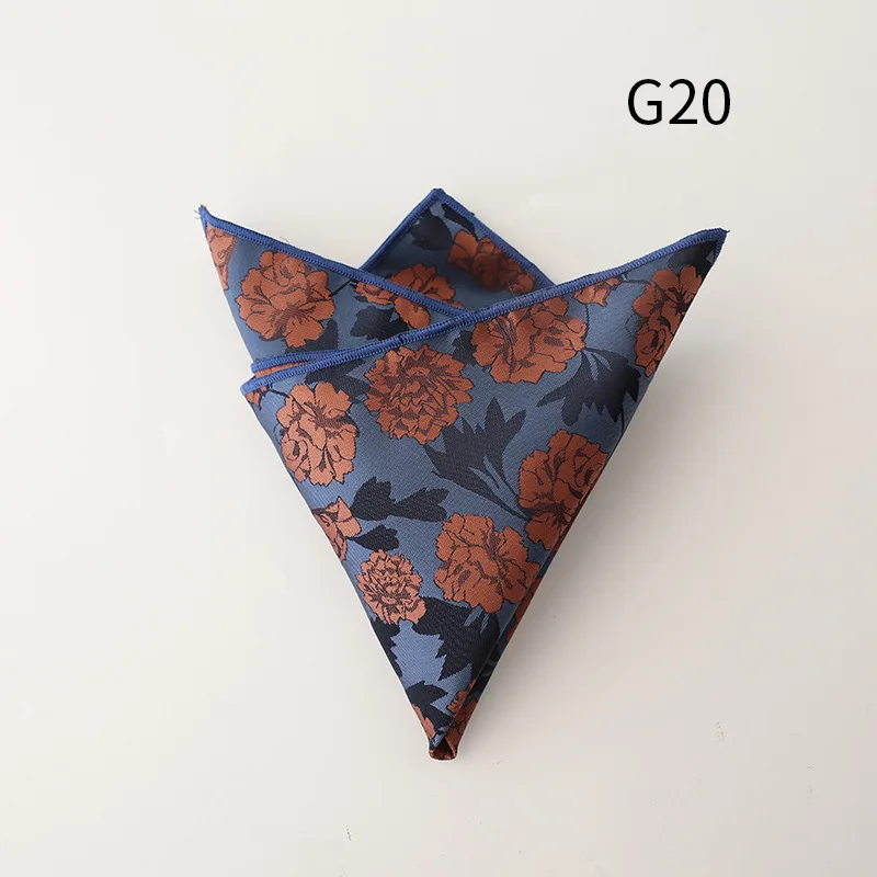 Jacquard Pocket Square For Men Women Floral Chest Towel Hanky Gentlemen Hankies Men's Suit Handkerchief Pocket Towel Gifts