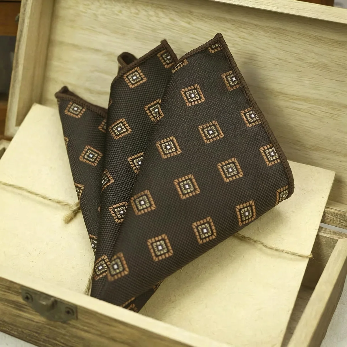 2026 New Colorful Men's Pocket Square Soft Green White Paisley Handkerchief Polyester Woven Plaid Hanky Wedding Shirt Accessory
