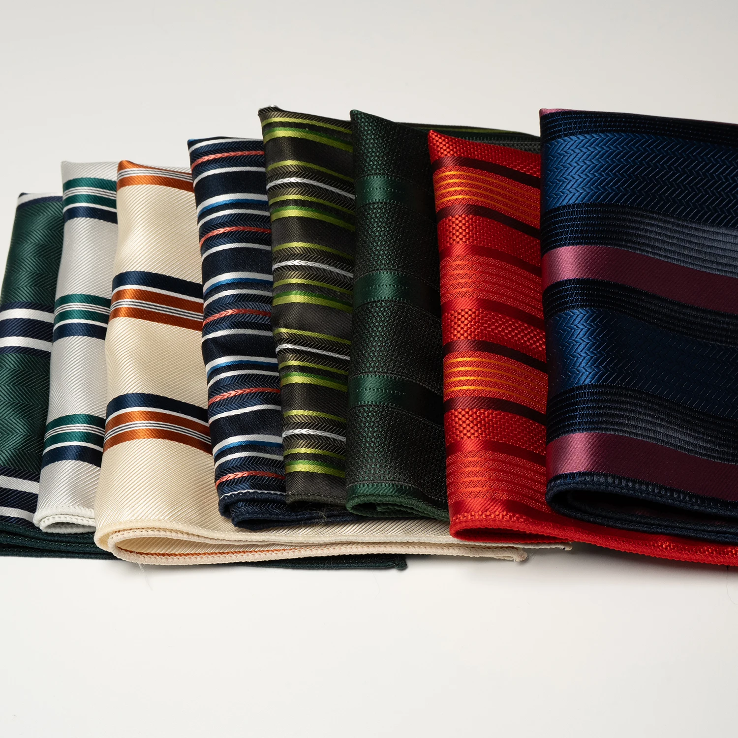 4pcs Men's Classic Pocket Square Towel Paisley Striped Handkerchief Suit Shirt Accessories Wedding Party Navy Red Hanky