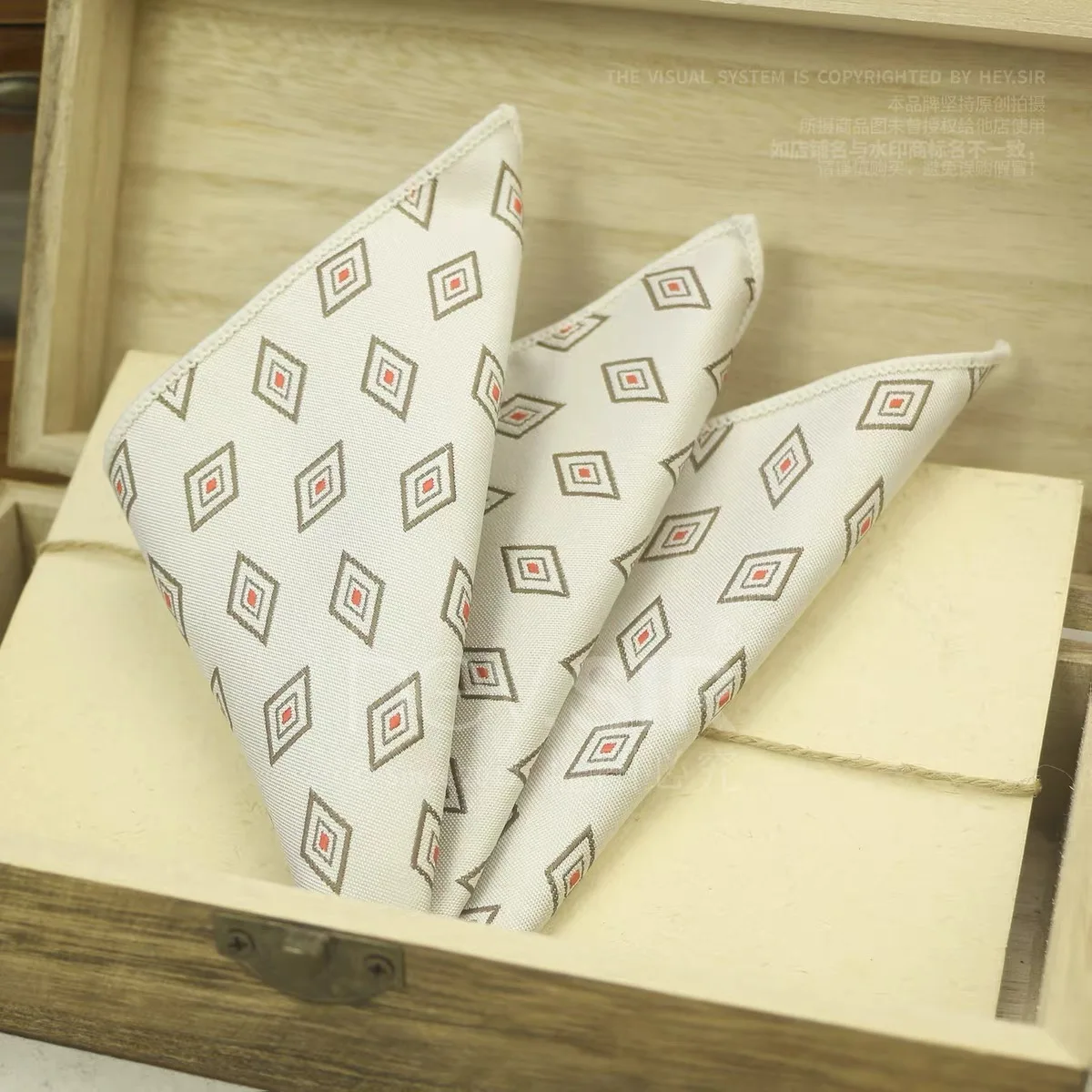 23CM New Trendy Striped Pocket Square Luxury Mens White Dots Polyester Woven Handkerchief Wedding Groom Tuxedo Accessories Hanky