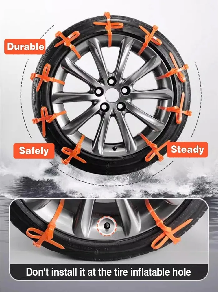 Anti Skid Snow Chains Car Winter Tire Wheels Chains Bad Terrain Wheels Anti-slip Tie Emergency Universal Lockout Artifact Tools