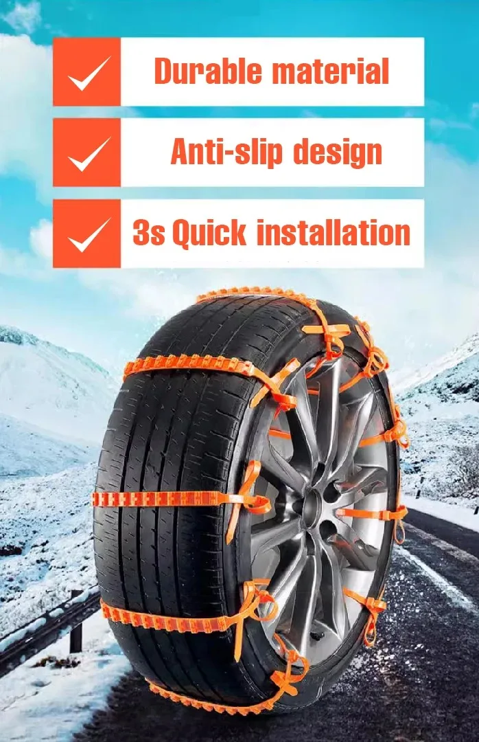 Anti Skid Snow Chains Car Winter Tire Wheels Chains Bad Terrain Wheels Anti-slip Tie Emergency Universal Lockout Artifact Tools