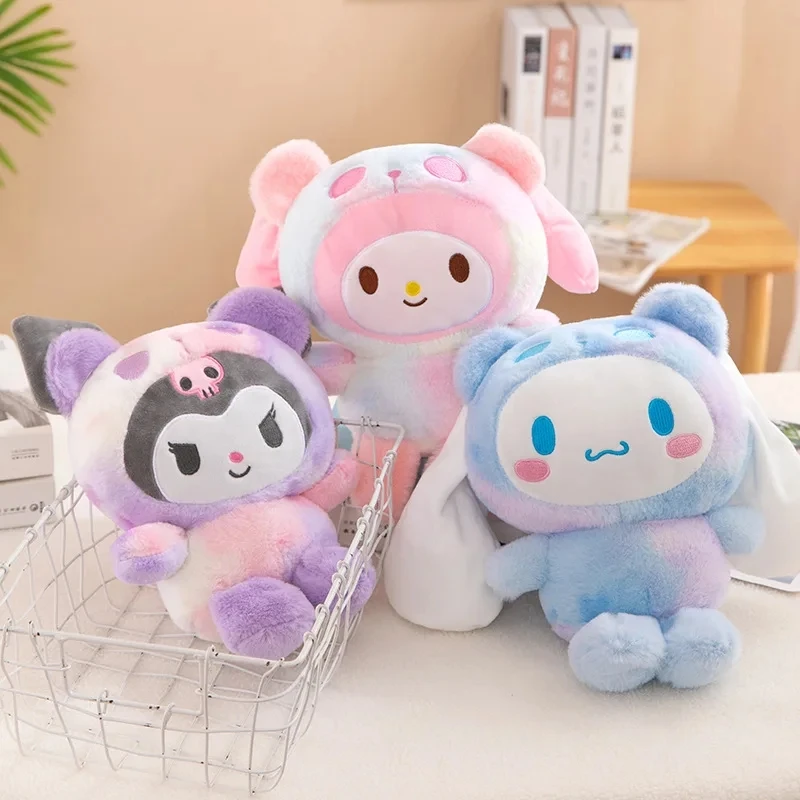 =2026 New Kawaii 25cm Sanrio Plush Toy Jade Dog Kuromi Dressing Doll Doll Plush Toy Stuffed Animal Patung Dolls Birthday Gift