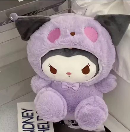 =2026 New Kawaii 25cm Sanrio Plush Toy Jade Dog Kuromi Dressing Doll Doll Plush Toy Stuffed Animal Patung Dolls Birthday Gift