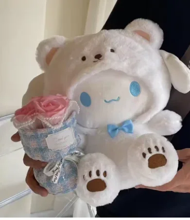 =2026 New Kawaii 25cm Sanrio Plush Toy Jade Dog Kuromi Dressing Doll Doll Plush Toy Stuffed Animal Patung Dolls Birthday Gift