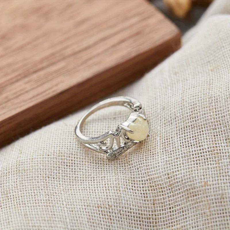 MOM Mother Rings Anniversary Day Gift Two-tone Design Love Cubic Zircon Wedding Rings Exquisite Fashion Jewelry for Women