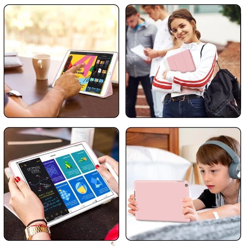 For iPad Air 3 Case 10.5inch 2019 TPU Tri-Fold Magnetic Stand Smart Tablet Cases For Apple iPad 10.2 7th 8th 9th Generation Case