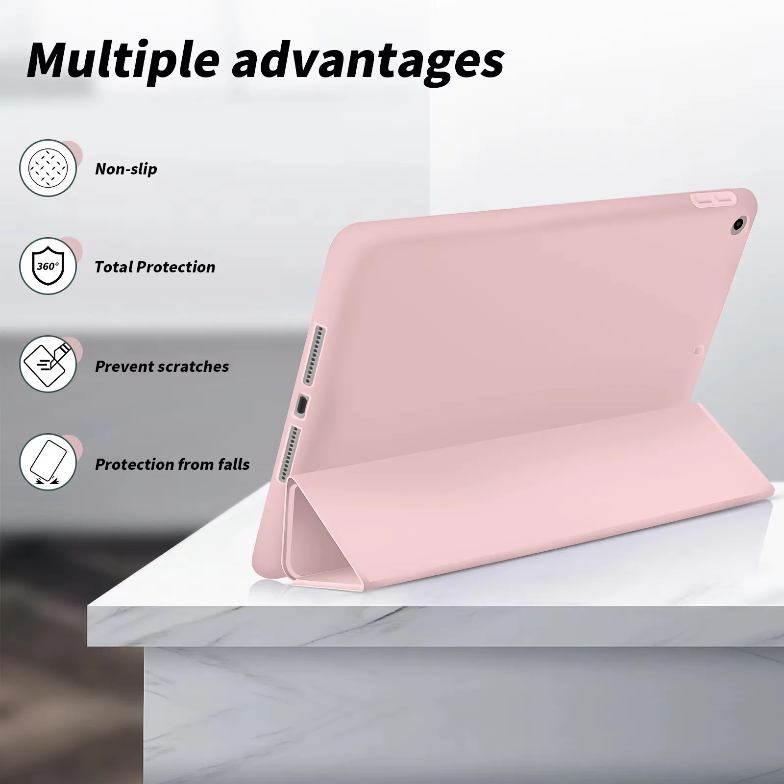 For iPad Air 3 Case 10.5inch 2019 TPU Tri-Fold Magnetic Stand Smart Tablet Cases For Apple iPad 10.2 7th 8th 9th Generation Case