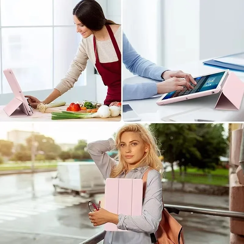 For iPad Air 3 Case 10.5inch 2019 TPU Tri-Fold Magnetic Stand Smart Tablet Cases For Apple iPad 10.2 7th 8th 9th Generation Case