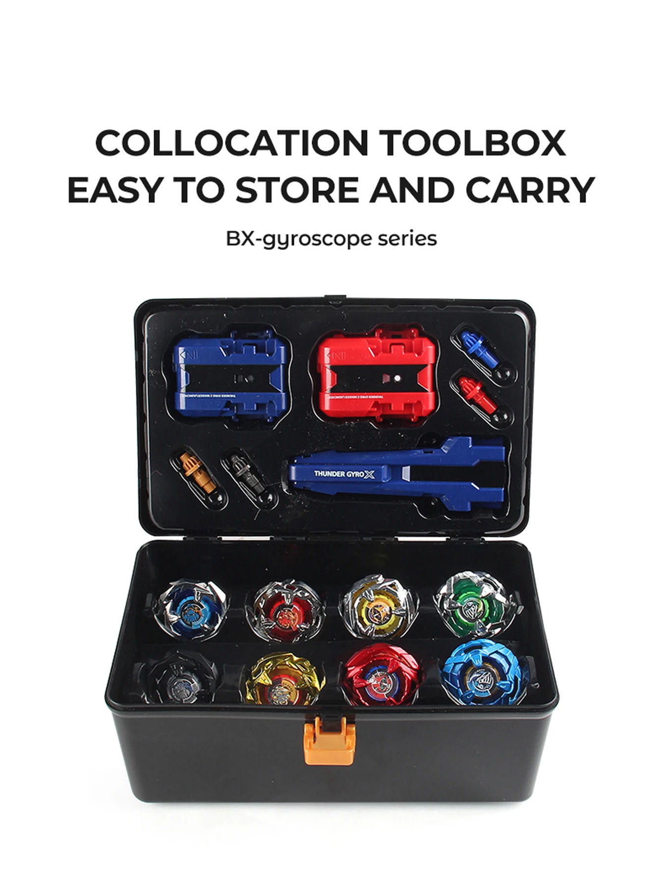 Takara Tomy Bey X Spinning Toy Kit Gyro Metal Battle Tops with Launchers Organize Box Set Gift