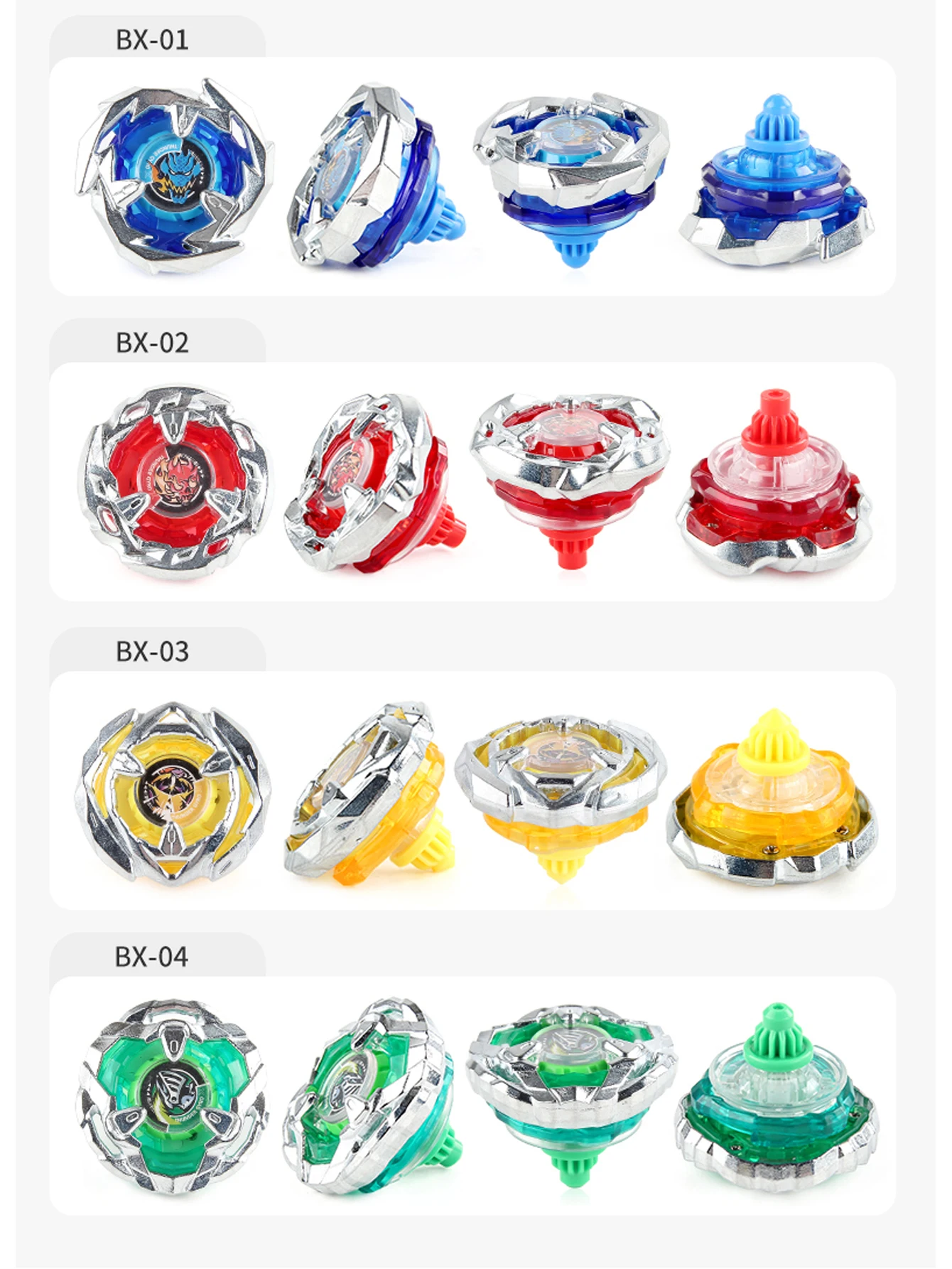 Takara Tomy Bey X Spinning Toy Kit Gyro Metal Battle Tops with Launchers Organize Box Set Gift
