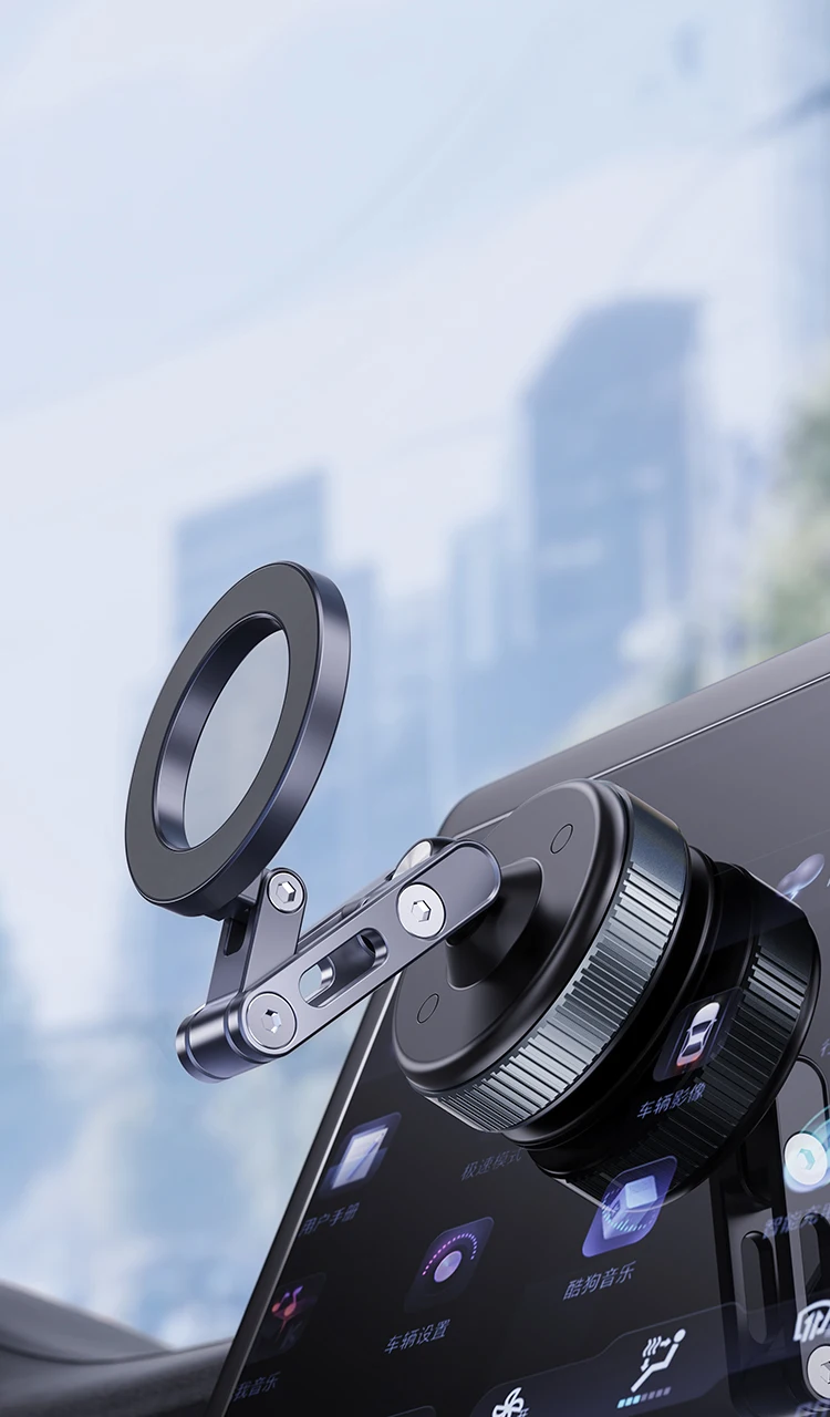 New Car Magnetic Mobile Phone Holder 360 Degree Rotation, Vacuum Adsorption, No Need To Charge, Suitable for Car Navigation