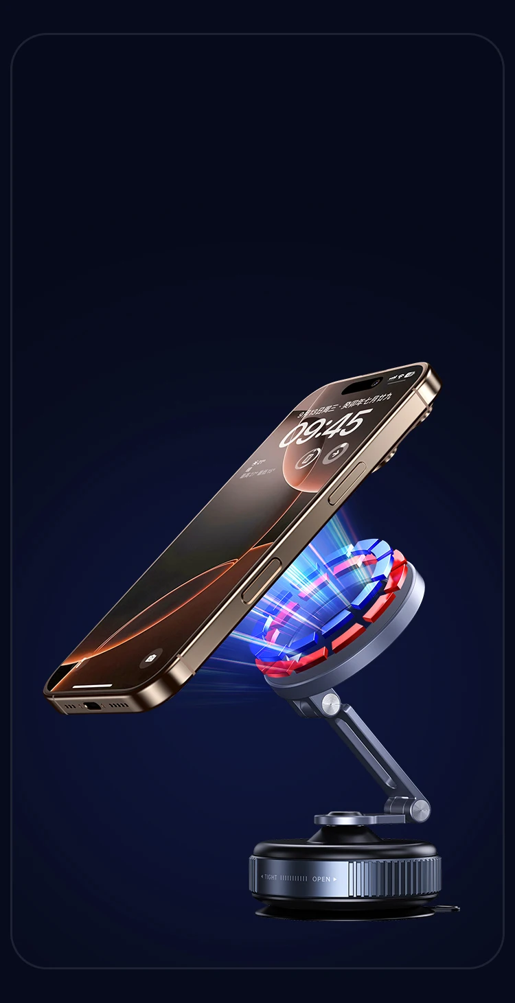 New Car Magnetic Mobile Phone Holder 360 Degree Rotation, Vacuum Adsorption, No Need To Charge, Suitable for Car Navigation