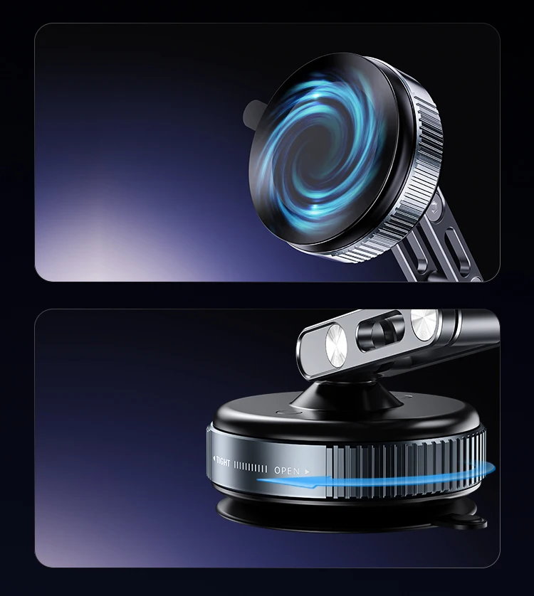 New Car Magnetic Mobile Phone Holder 360 Degree Rotation, Vacuum Adsorption, No Need To Charge, Suitable for Car Navigation