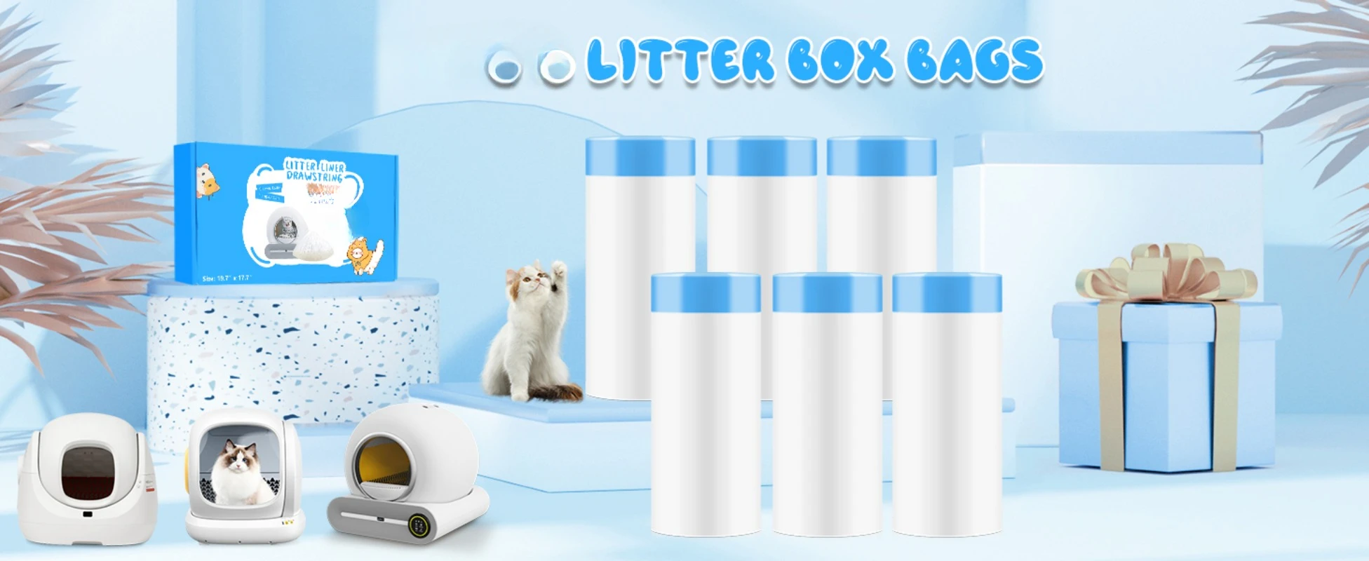 Cat Litter Bags for Automatic Litter Box Extra-Thick Cat Litter Box Liners for MeoWant/catlink/Tonepie Toilette
