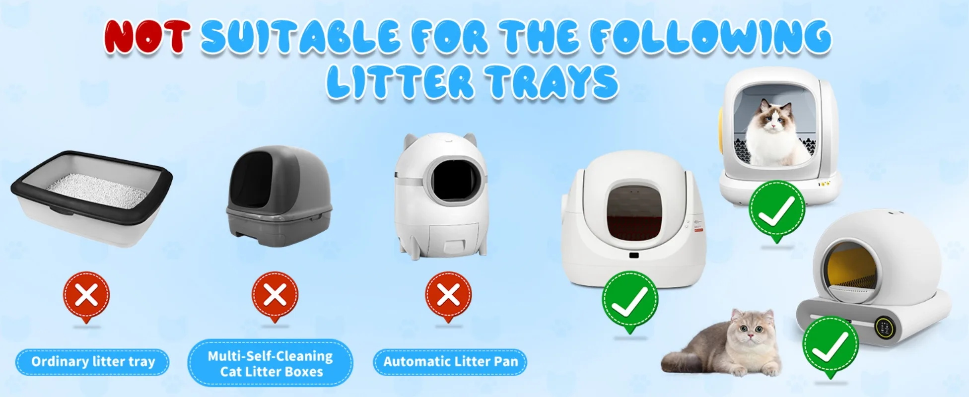 Cat Litter Bags for Automatic Litter Box Extra-Thick Cat Litter Box Liners for MeoWant/catlink/Tonepie Toilette