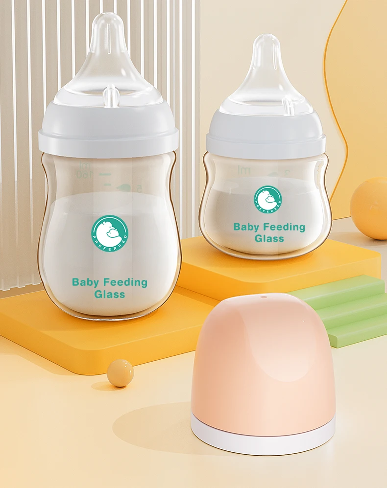 1PCS Newborn Feeding Bottles 90ML/160ML Baby Bottle Glass Bottles Anti-flatulence Milk Feeding Bottles Infant BPA Free