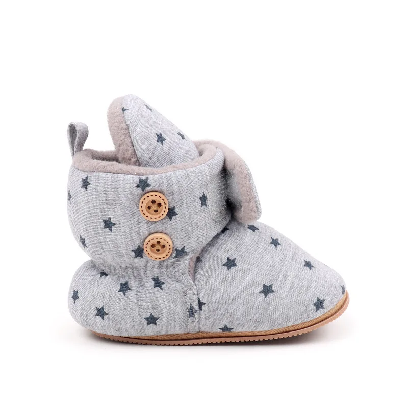 2024 Winter Baby Boots, Infant Girls Boys Warm Fashion Solid Shoes with Fuzzy Balls First Walkers Kid Shoes 0-18M High Quality