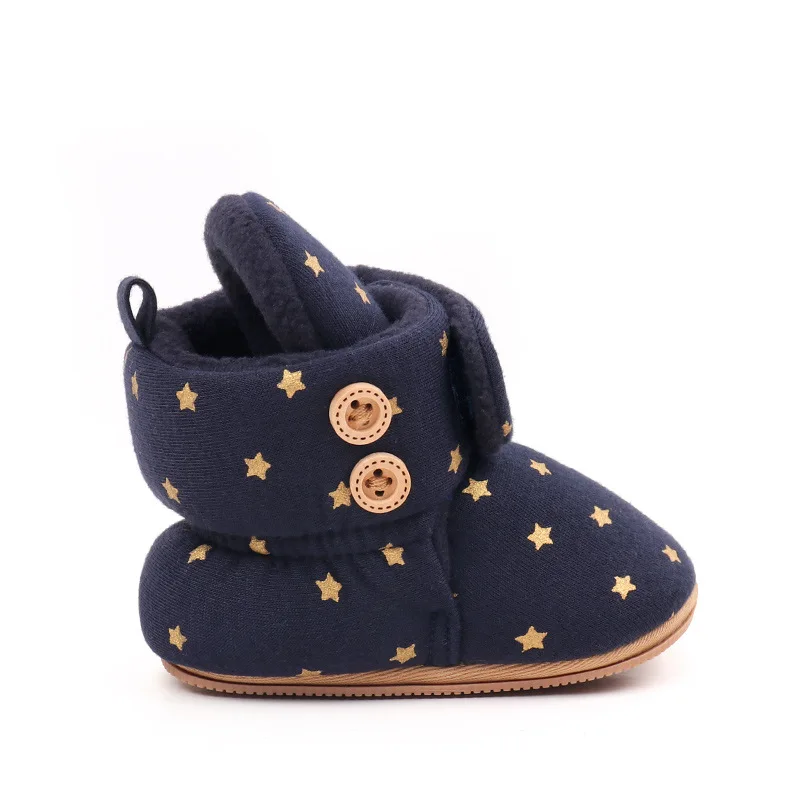 2024 Winter Baby Boots, Infant Girls Boys Warm Fashion Solid Shoes with Fuzzy Balls First Walkers Kid Shoes 0-18M High Quality