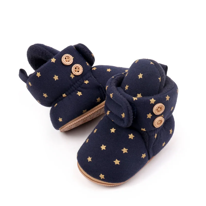 2024 Winter Baby Boots, Infant Girls Boys Warm Fashion Solid Shoes with Fuzzy Balls First Walkers Kid Shoes 0-18M High Quality