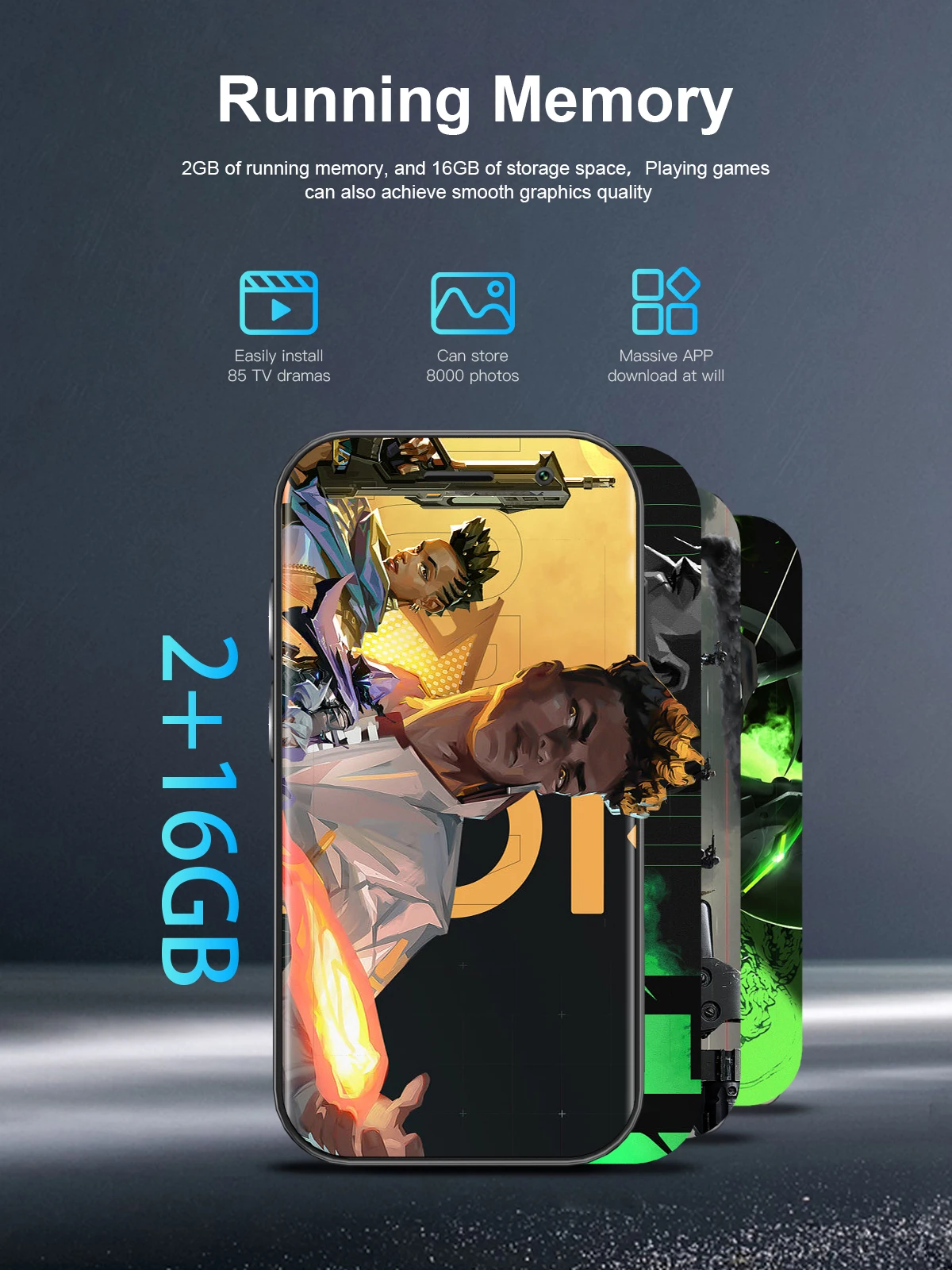 SERVO KING9000 4G LTE Mini Smartphone Android 16GB ROM Dual SIM Face Unlock Camera WiFi Play Store 3.0" Pocket Small Cellphone