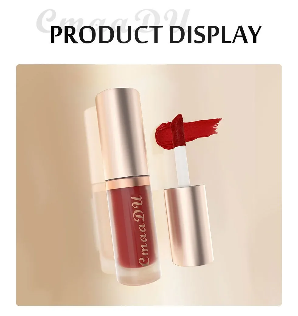 12 Colors Matte Lipstick Red Waterproof Sexy Makeup Lip Tint Smooth Nude Brown Pink Long Lasting Non-stick Lip Cosmetic Make Up