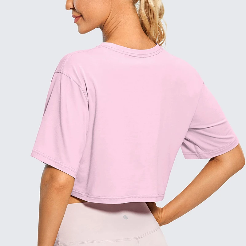 Harajuku Shirt Funny Y2K Women's Crop Tops Casual Female White Crop Tops T-shirt Round Neck Short Loose Tees Summer Streetwear