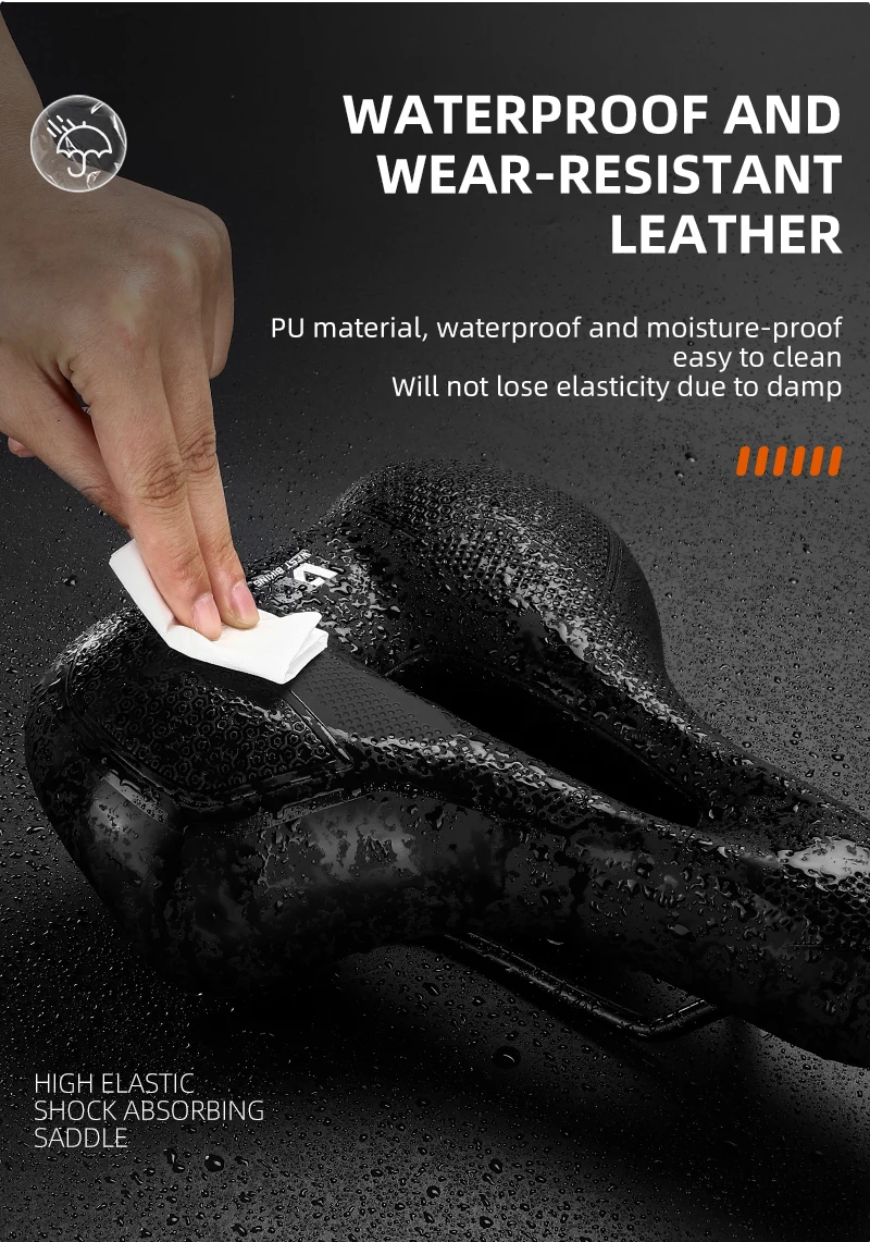 WEST BIKING Bicycle Saddle MTB Road Bike Hollow Breathable Seat Cushion Waterproof Soft Shock Absorption Cycling Saddle Parts